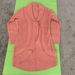 Motto soft pink cardigan.